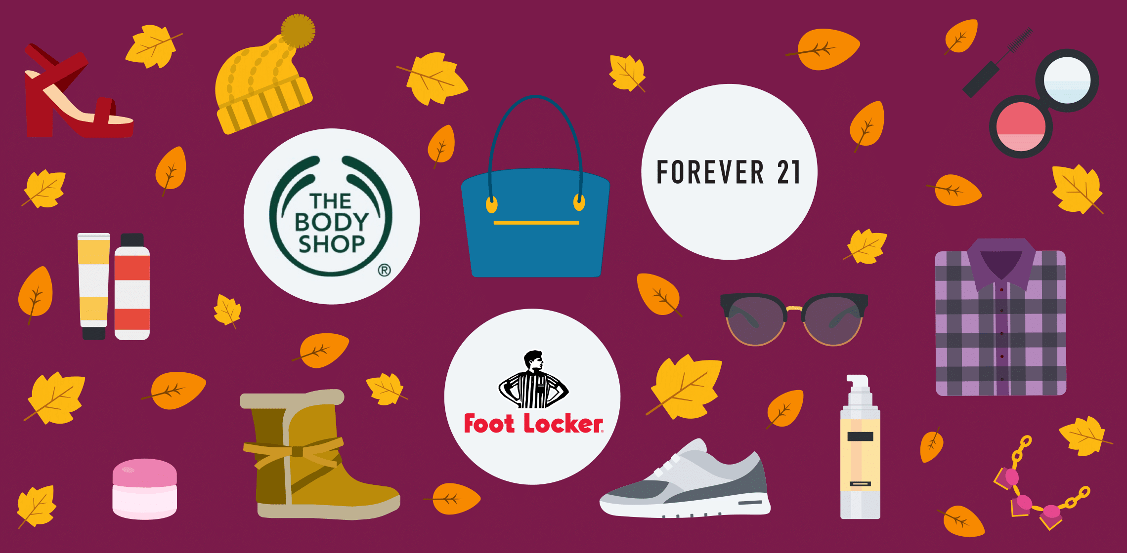 Earn Head to Toe Kicks at The Body Shop, Forever 21, and Footlocker